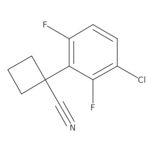 1-(3-Chloro-2,6-difluorophenyl)cyclobutane-1-carbonitrile Structure