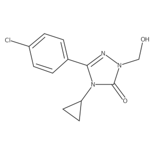 5-(4-Chlorophenyl)-4-cyclopropyl-2-(hydroxymethyl)-2,4-dihydro-3H-1,2,4-triazol-3-one Structure