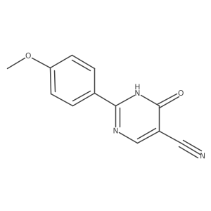 2-(4-Methoxyphenyl)-6-oxo-1,6-dihydropyrimidine-5-carbonitrile Structure