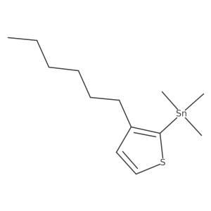 (3-Hexyl-2-thienyl)trimethylstannane结构式