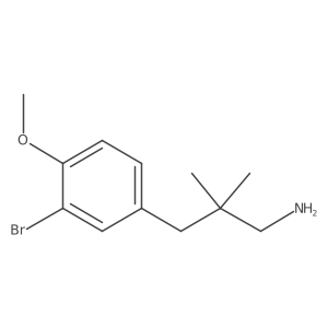 3-(3-Bromo-4-methoxyphenyl)-2,2-dimethylpropan-1-amine结构式