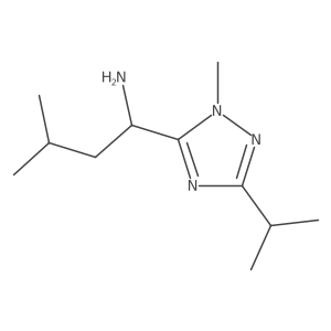 3-methyl-1-[1-methyl-3-(propan-2-yl)-1H-1,2,4-triazol-5-yl]butan-1-amine结构式