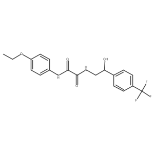 N1-(4-ethoxyphenyl)-N2-(2-hydroxy-2-(4-(trifluoromethyl)phenyl)ethyl)oxalamide结构式