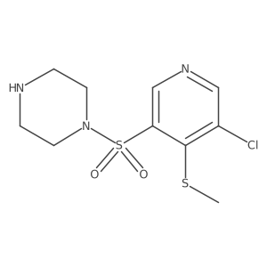 1-((5-Chloro-4-(methylthio)pyridin-3-yl)sulfonyl)piperazine Structure