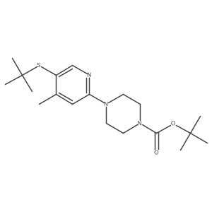 tert-Butyl 4-(5-(tert-butylthio)-4-methylpyridin-2-yl)piperazine-1-carboxylate Structure