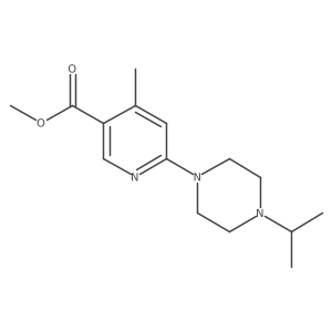 Methyl 6-(4-isopropylpiperazin-1-yl)-4-methylnicotinate结构式