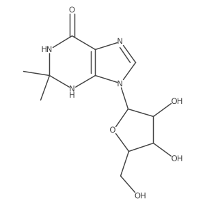 9-[(2R,3R,4S,5R)-3,4-dihydroxy-5-(hydroxymethyl)oxolan-2-yl]-2,2-dimethyl-1,3-dihydropurin-6-one结构式