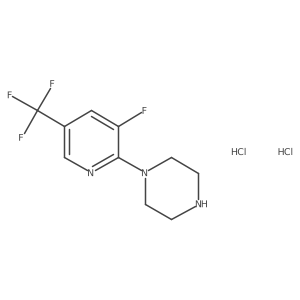 1-(3-Fluoro-5-(trifluoromethyl)pyridin-2-yl)piperazine dihydrochloride Structure