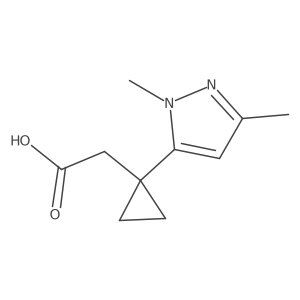 2-[1-(1,3-dimethyl-1H-pyrazol-5-yl)cyclopropyl]acetic acid结构式