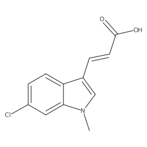 (E)-3-(6-chloro-1-methyl-indol-3-yl)prop-2-enoic acid Structure