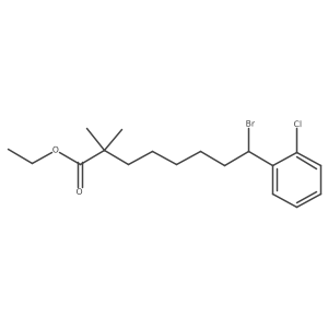 8-Bromo-8-(2-chlorophenyl)-2,2-dimethyloctanoic acid ethyl ester Structure