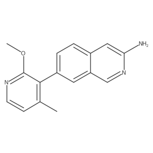 7-(2-Methoxy-4-methylpyridin-3-yl)isoquinolin-3-amine结构式
