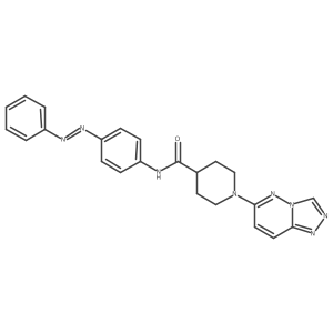 4-Piperidinecarboxamide, N-[4-(2-phenyldiazenyl)phenyl]-1-(1,2,4-triazolo[4,3-b]pyridazin-6-yl)-结构式