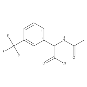 2-Acetamido-2-[3-(trifluoromethyl)phenyl]acetic acid结构式