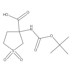 3-[(2-Methylpropan-2-yl)oxycarbonylamino]-1,1-dioxothiolane-3-carboxylic acid Structure