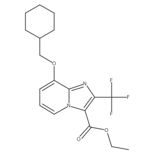 Ethyl 8-(cyclohexylmethoxy)-2-(trifluoromethyl)imidazo[1,2-a]pyridine-3-carboxylate结构式