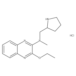 3-ethoxy-N-methyl-N-(pyrrolidin-2-ylmethyl)quinoxalin-2-amine hydrochloride结构式