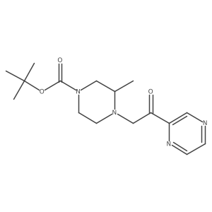tert-Butyl 3-methyl-4-(2-oxo-2-(pyrazin-2-yl)ethyl)piperazine-1-carboxylate结构式