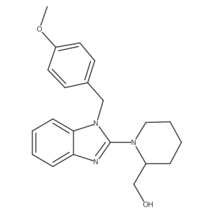 (1-(1-(4-methoxybenzyl)-1H-benzo[d]imidazol-2-yl)piperidin-2-yl)methanol结构式