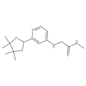 N-methyl-2-[[2-(4,4,5,5-tetramethyl-1,3,2-dioxaborolan-2-yl)pyridin-4-yl]amino]acetamide Structure