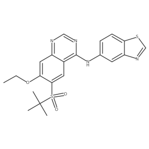 N-(6-(tert-butylsulfonyl)-7-ethoxyquinazolin-4-yl)benzo[d]thiazol-5-amine结构式