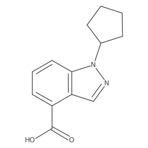1-Cyclopentyl-1H-indazole-4-carboxylic acid结构式