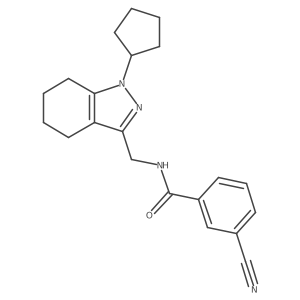 3-cyano-N-((1-cyclopentyl-4,5,6,7-tetrahydro-1H-indazol-3-yl)methyl)benzamide Structure