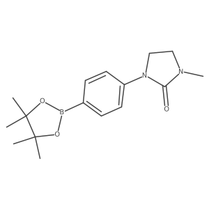 1-Methyl-3-[4-(4,4,5,5-tetramethyl-1,3,2-dioxaborolan-2-yl)phenyl]-2-imidazolidinone Structure