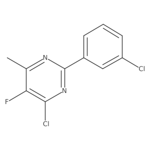 4-Chloro-2-(3-chlorophenyl)-5-fluoro-6-methylpyrimidine结构式