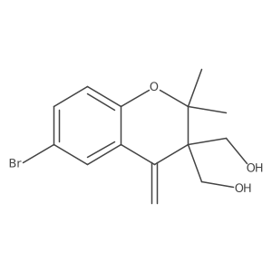 6-Bromo-2,2-dimethyl-4-methylene-2h-1-benzopyran-3,3(4h)-dimethanol结构式