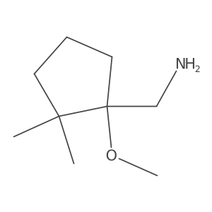 (1-Methoxy-2,2-dimethylcyclopentyl)methanamine结构式