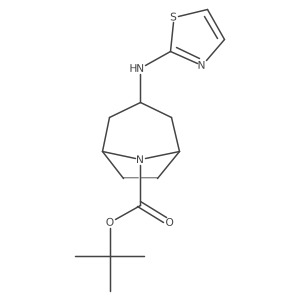 Tert-butyl 3-[(1,3-thiazol-2-yl)amino]-8-azabicyclo[3.2.1]octane-8-carboxylate结构式