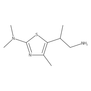 5-(1-aminopropan-2-yl)-N,N,4-trimethyl-1,3-thiazol-2-amine结构式