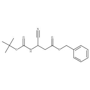 Benzyl 3-((tert-butoxycarbonyl)amino)-3-cyanopropanoate Structure