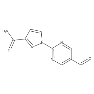 1-(5-formylpyrimidin-2-yl)-1H-pyrazole-3-carboxamide Structure