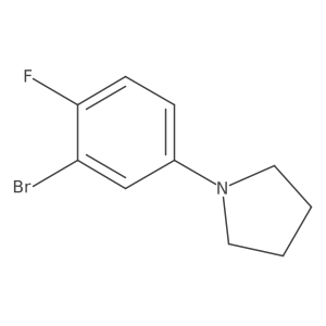 1-(3-Bromo-4-fluorophenyl)pyrrolidine Structure