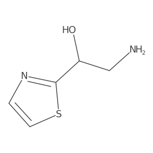 (1S)-2-amino-1-(1,3-thiazol-2-yl)ethan-1-ol结构式
