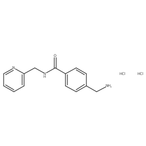 4-(Aminomethyl)-N-(pyridin-2-ylmethyl)benzamide;dihydrochloride结构式