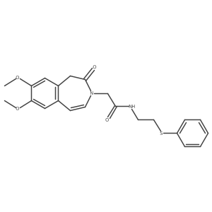 2-(7,8-dimethoxy-2-oxo-1,2-dihydro-3H-3-benzazepin-3-yl)-N-[2-(phenylsulfanyl)ethyl]acetamide结构式