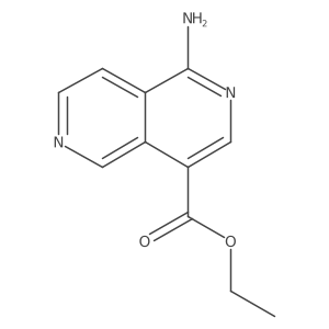 Ethyl 1-amino-2,6-naphthyridine-4-carboxylate结构式