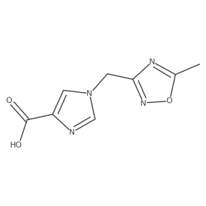 1-((5-Methyl-1,2,4-oxadiazol-3-yl)methyl)-1H-imidazole-4-carboxylicacid结构式
