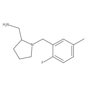 {1-[(2-Fluoro-5-methylphenyl)methyl]pyrrolidin-2-yl}methanamine结构式