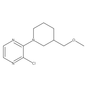 2-Chloro-3-(3-(methoxymethyl)piperidin-1-yl)pyrazine Structure