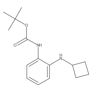 tert-Butyl (2-(cyclobutylamino)phenyl)carbamate结构式
