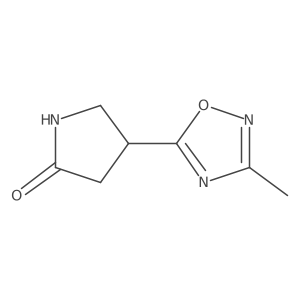 4-(3-Methyl-1,2,4-oxadiazol-5-yl)pyrrolidin-2-one结构式