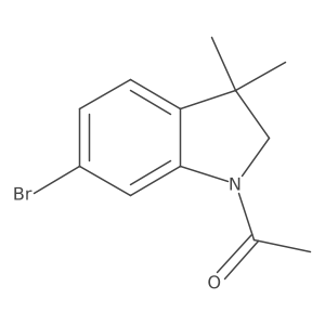 1-(6-bromo-3,3-dimethyl-2H-indol-1-yl)ethanone Structure