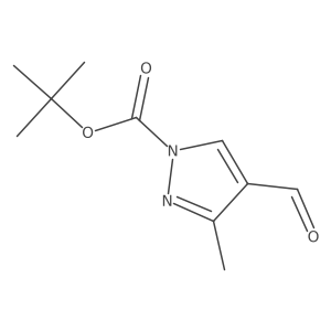 tert-butyl 4-formyl-3-methyl-1H-pyrazole-1-carboxylate结构式