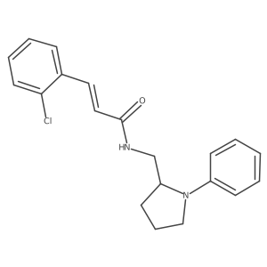 (E)-3-(2-chlorophenyl)-N-((1-phenylpyrrolidin-2-yl)methyl)acrylamide结构式