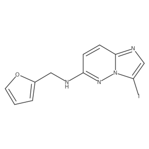 N-(furan-2-ylmethyl)-3-iodoimidazo[1,2-b]pyridazin-6-amine结构式