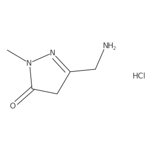 3-(aminomethyl)-1-methyl-4,5-dihydro-1H-pyrazol-5-one hydrochloride Structure